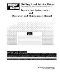 PR INSTL DOCS FL8405 R6 II ROLLING STEEL INSTALL
