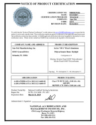 PR CERTIFICATE FL8617 R10 C CAC NI008039-R6 080