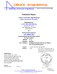 PR Instl Docs FL8693 R7 II 1-EdgeBlocking 16GaOnSteel EVALREPORT 