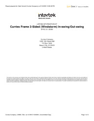 PR CERTIFICATE FL8768 R5 C CAC INTERTEK LISTING DOOR FRAMES