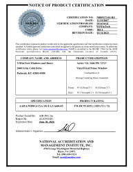 PR CERTIFICATE FL8784 R14 C CAC NI009173.01-R8