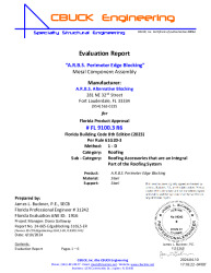 PR Instl Docs FL9100 R6 II 3-EdgeBlocking 16GaOnSteel,Steel EVALREPORT 