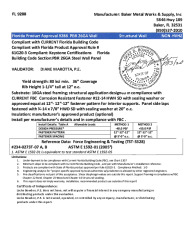 PR Instl Docs FL9288 R6 II FL9288 R5 II FL 9288 - Baker Metal Works - Structural Wall-ss
