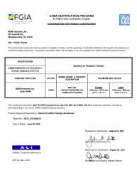 PR CERTIFICATE FL9604 R10 C CAC AAMA CERT CPD (A) 15595 (47 X 71)