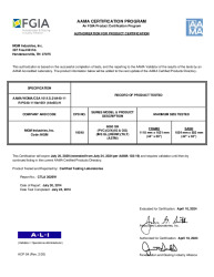 PR CERTIFICATE FL9607 R12 C CAC FL9607 R11 C CAC AAMA CERT CPD (A) 19540 (44 X 65)