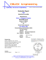 PR Instl Docs FL9612 R8 II 1 SRR SteelOnSteelPurlins EVALREPORT