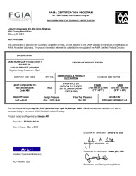 PR CERTIFICATE FL993 R19 C CAC (B) 993.12 AAMA CERT (DP POS 40 NEG 50)