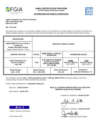 PR CERTIFICATE FL993 R21 C CAC (C) 993.11 AAMA CERT (DP POS 40 NEG 50)
