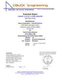 PR Instl Docs FL9942 R8 II 1 1.5B PLB SteelRoofDeck EVALREPORT