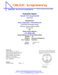 PR Instl Docs FL9942 R8 II 2 3N SteelRoofDeck EVALREPORT 