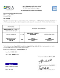 PR CERTIFICATE FL995 R13 C CAC (A) 995.4 AAMA CERT (48 X 48)