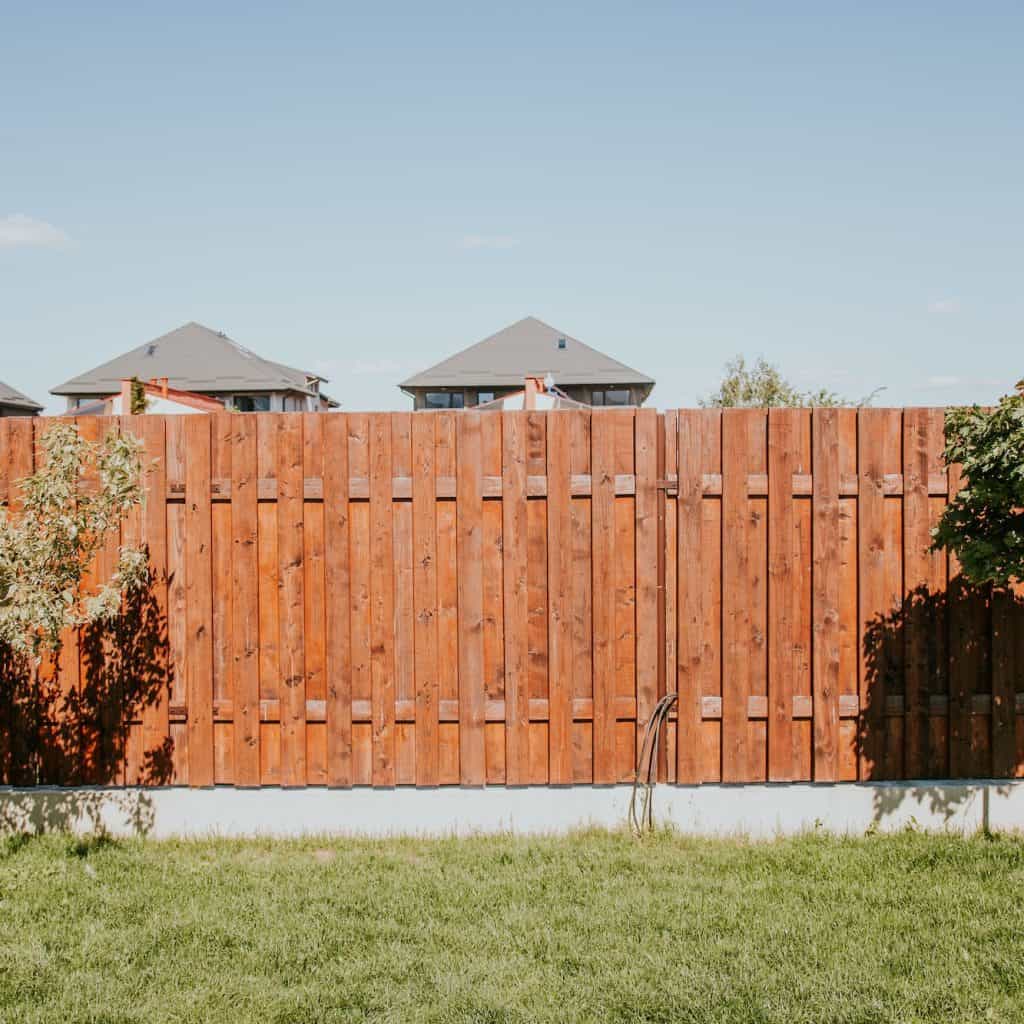 House and fence grass wood