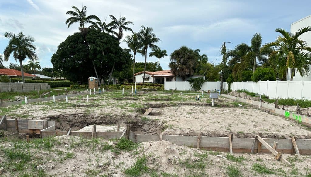 House Foundation Empty Lot pre formwork