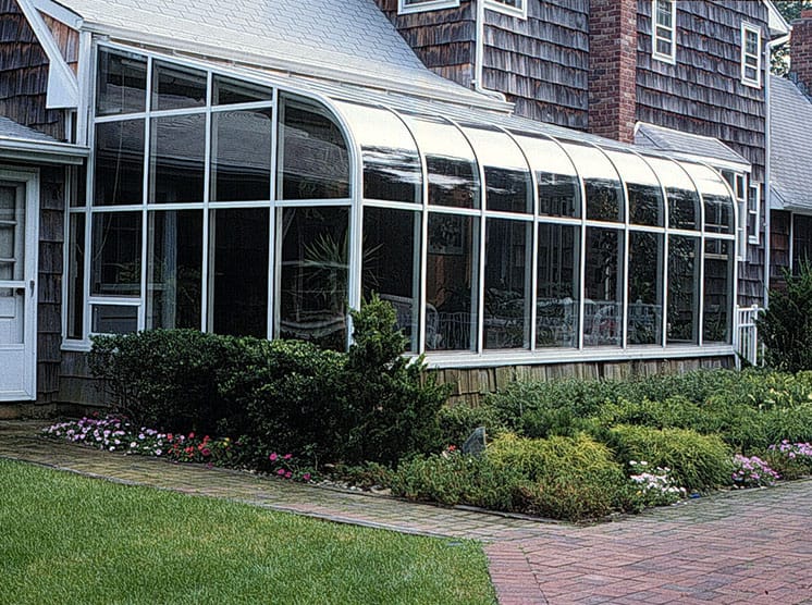 Four Seasons Curved Eve Sunroom