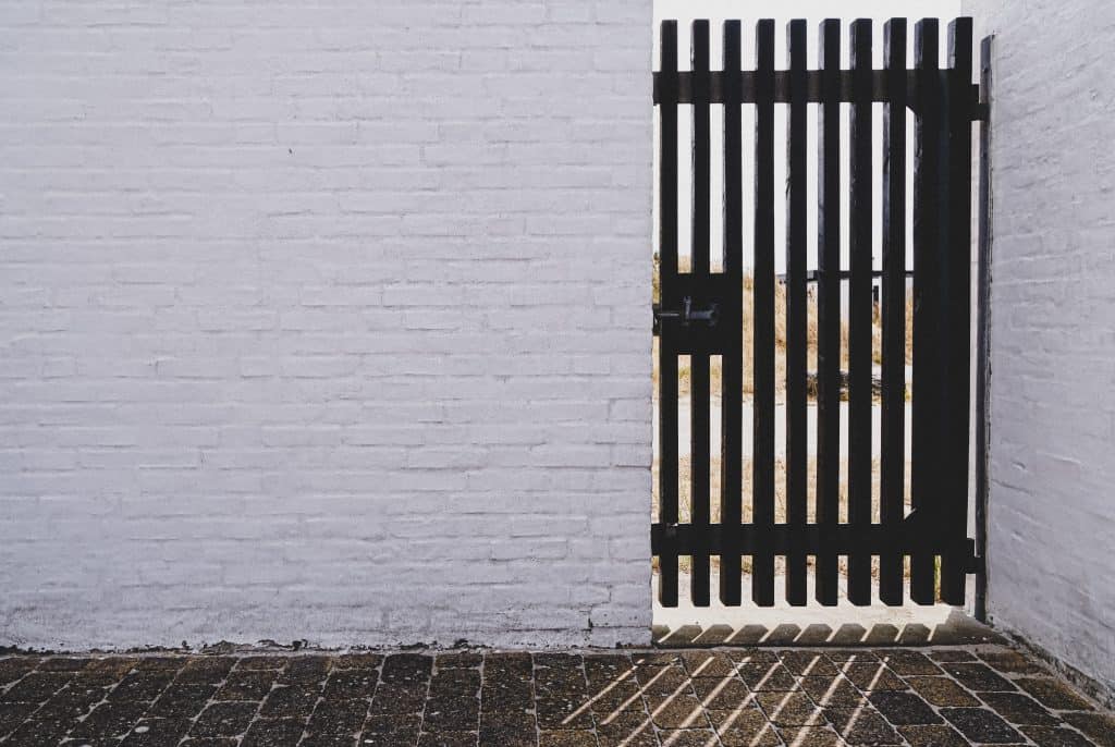 gate with white wall