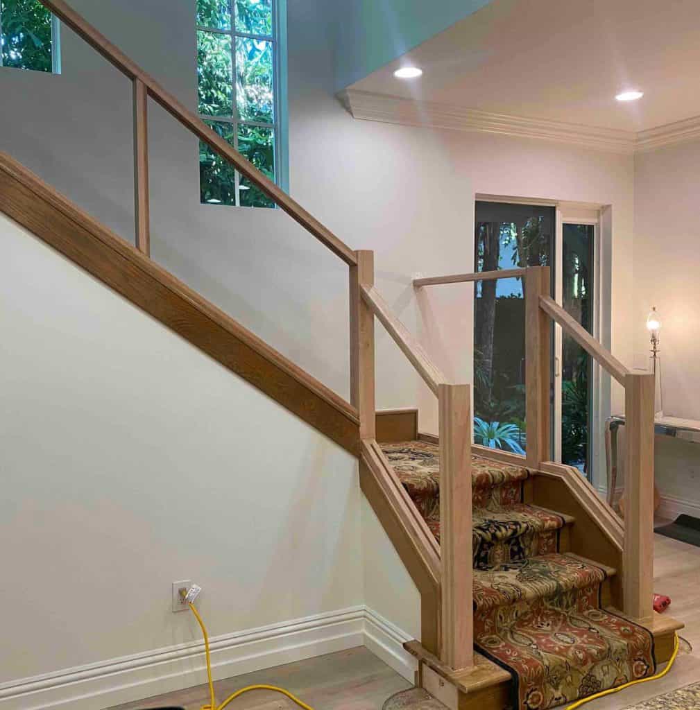 stair railing install 3