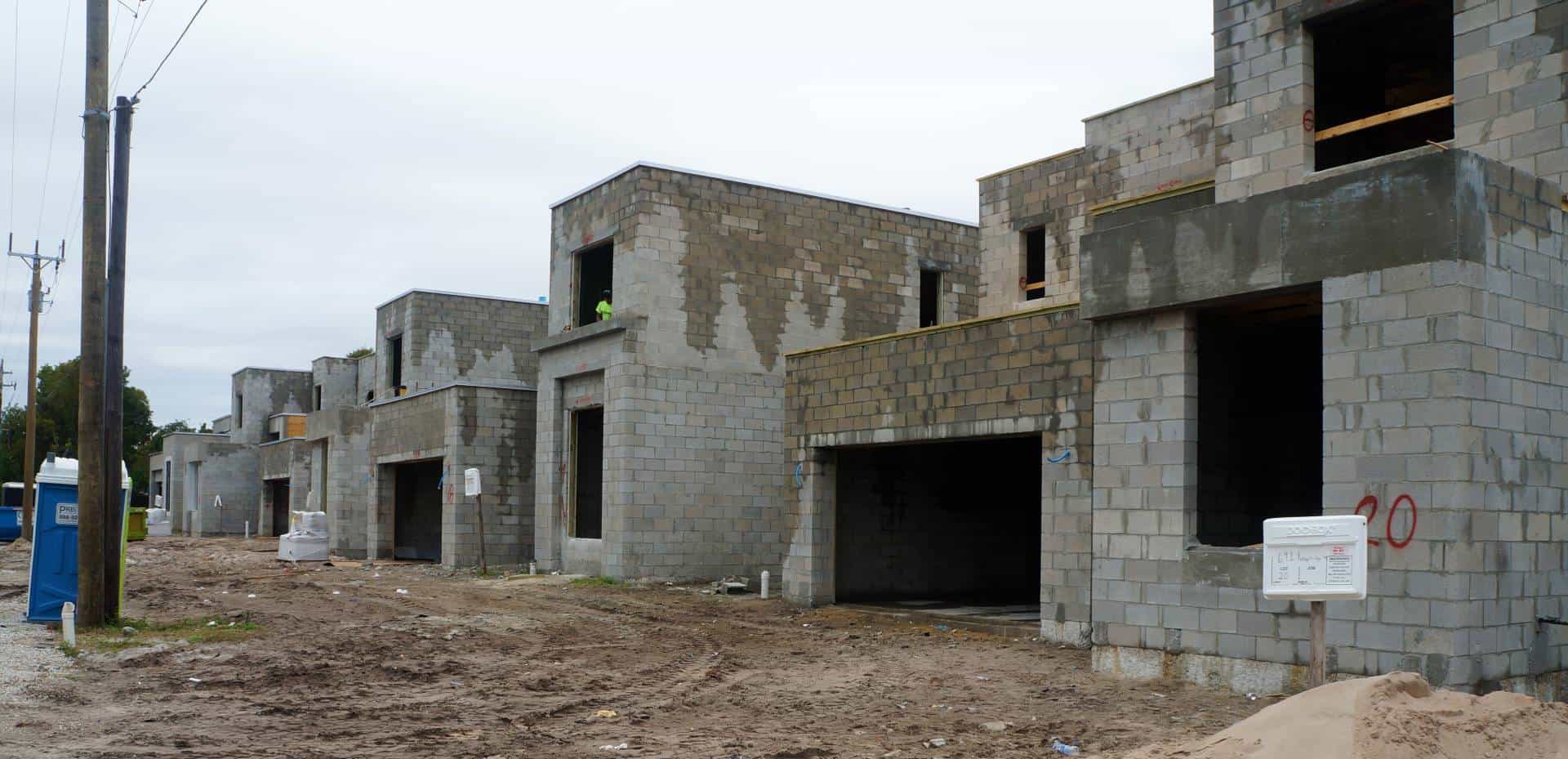 masonry construction for subdivision