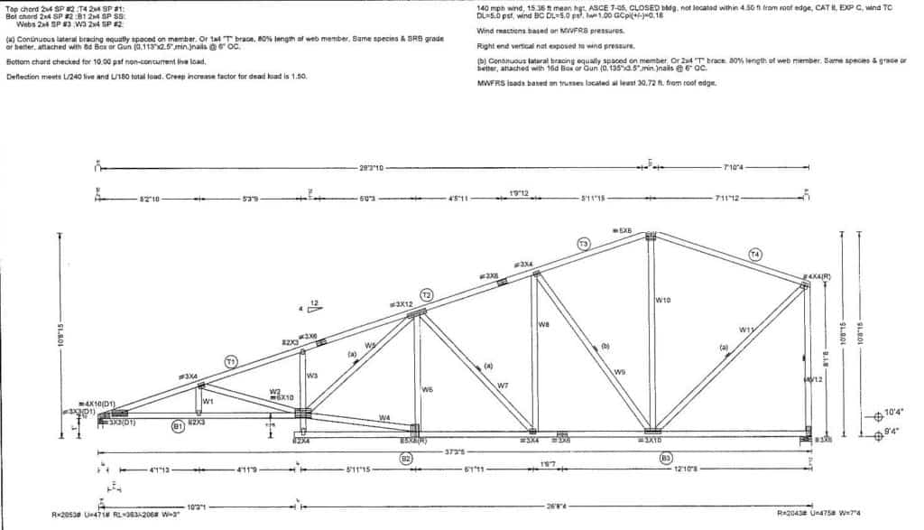 truss shop drawing example