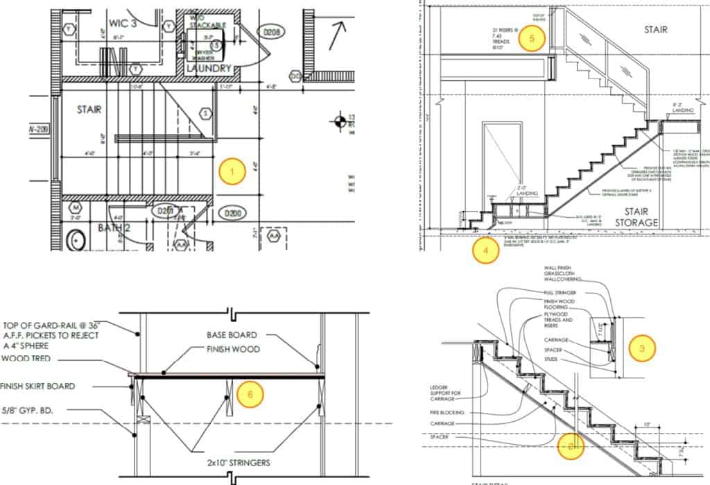 wood stair house plans