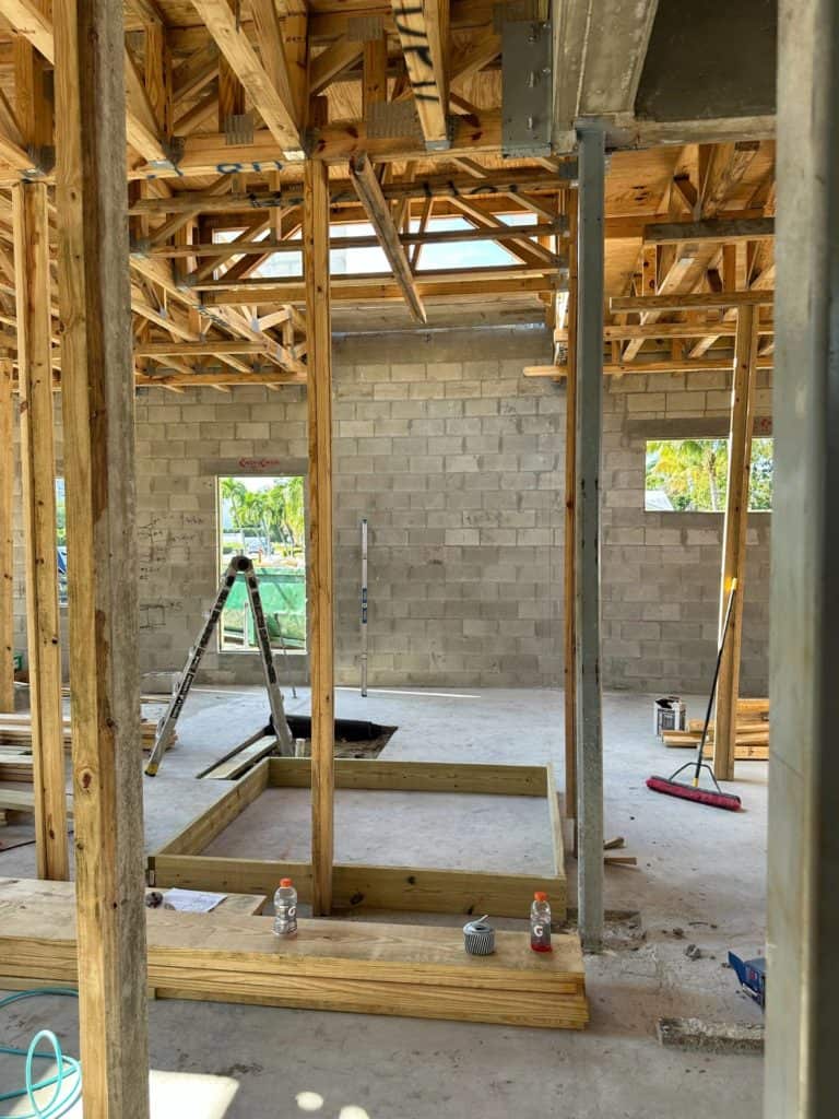 wood stairs beginning landing