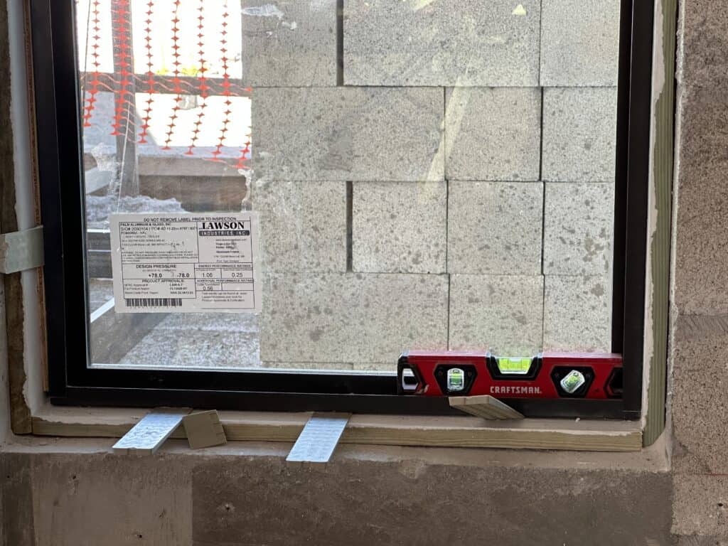 window installation leveling