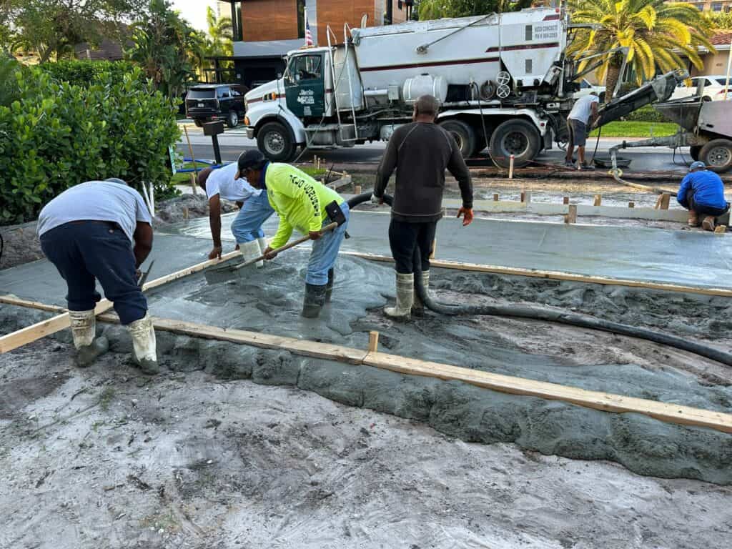 driveway pour